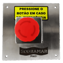 Botão de Segurança em aço Inox de parede